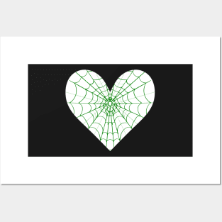 Spider Web Heart V14 Posters and Art